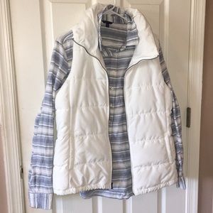 Puffy White Vest